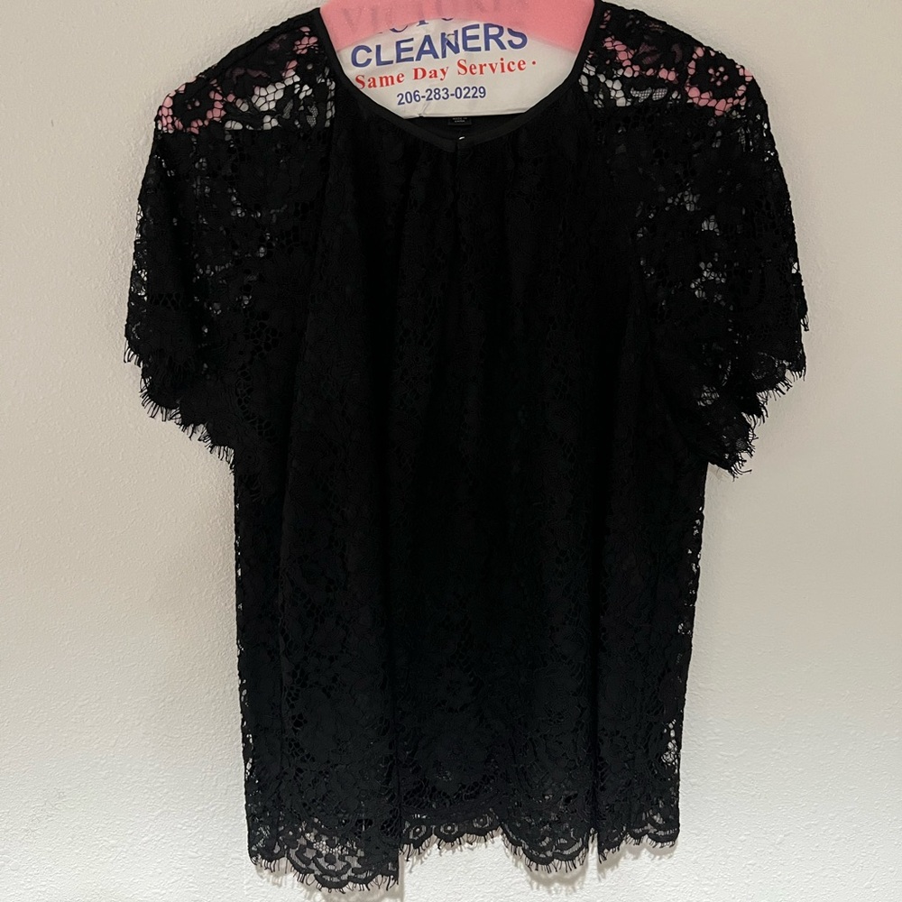 Black Lace J.Crew Top